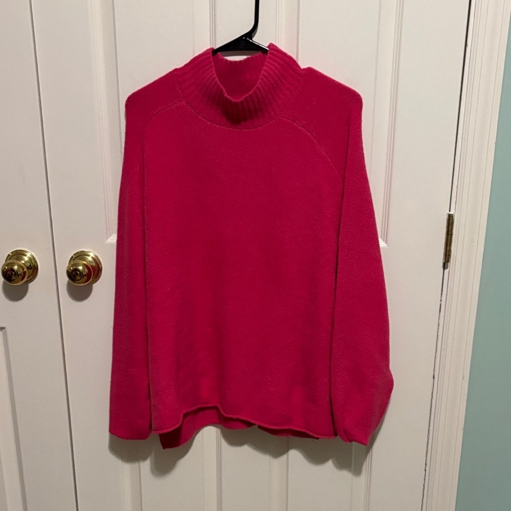 Sonoma Women's Bold Pink Turtleneck Sweater